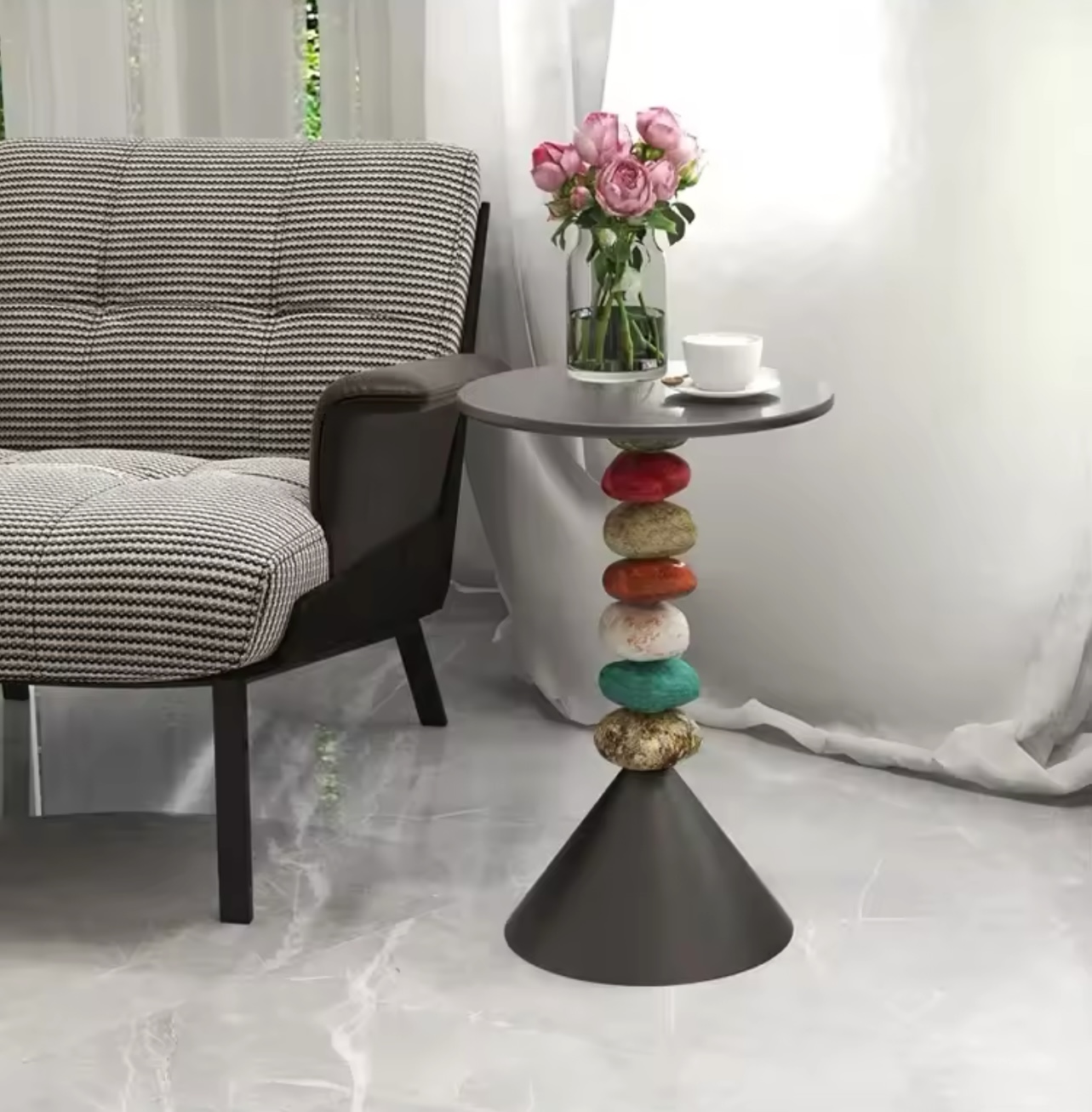 طاولة شرفه حجرية